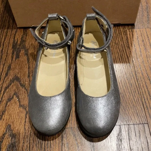 Naturino Norcia girls silver ballet flat shoe 35 - Picture 4 of 9